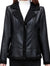 : Women’s Black Bomber Genuine Sheepskin Sherpa Shearling Faux Fur Lined Winter Warm Fashion Chic Slim Fit Leather Jacket