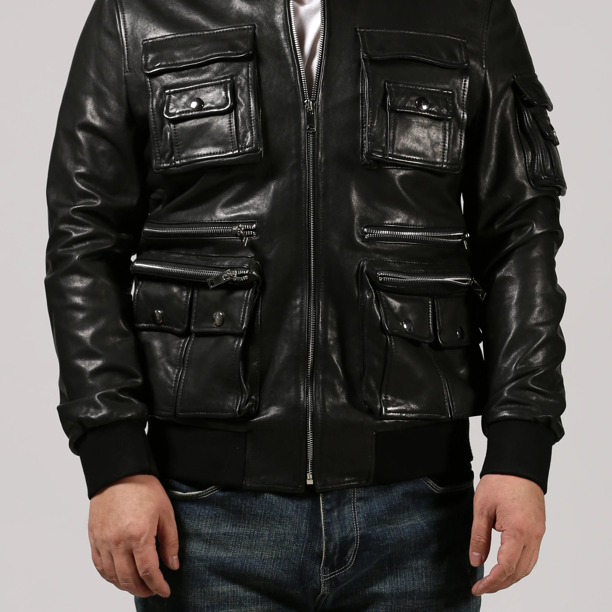 Classic Stylish Genuine Sheep Leather Jacket - Durable and Trendy