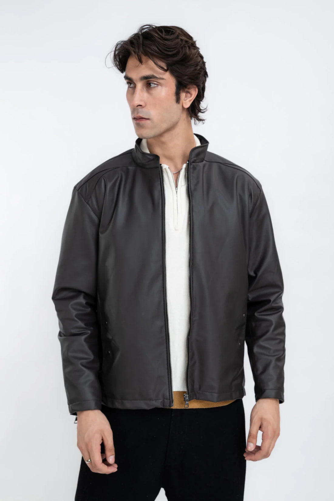 Men’s Real Leather Jacket – Classic Genuine Leather Outerwear