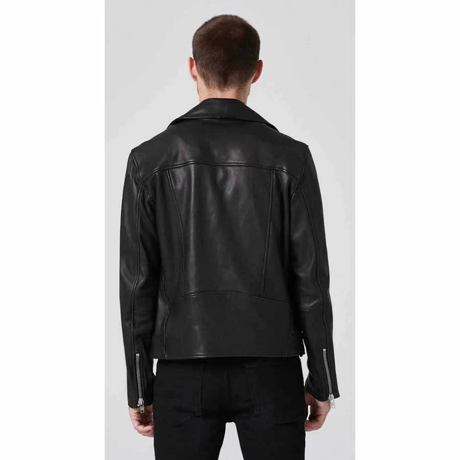 Men's Black Leather Biker Jacket – Premium Quality & Stylish Design
