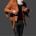 suede fringe biker jacket