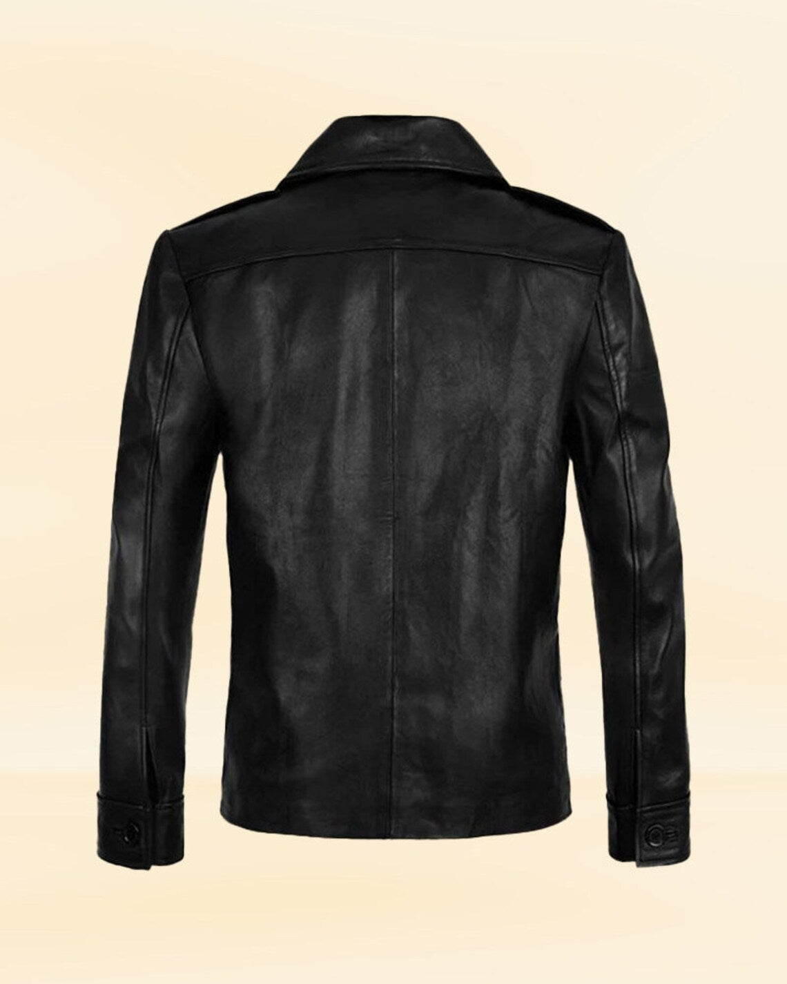 brad pitt Black leather jacket